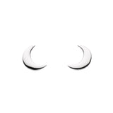 Dew Crescent Moon Stud Earrings