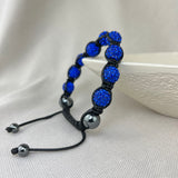 Crystal Corded Bracelet - Cobalt Blue SALE