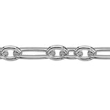 Sterling Silver Hammered Figaro 48 Link Bracelet