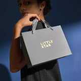 Little Star Luxe Platinum Plated Vega Diamond Heart Baby Bangle