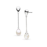 Kit Heath Coast Pebble Pearl Chain Drop Earrings