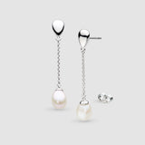 Kit Heath Coast Pebble Pearl Chain Drop Earrings