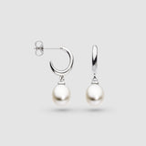 Kit Heath Coast Pebble Pearl Droplet Hoop Earrings