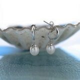 Kit Heath Coast Pebble Pearl Hoop Earrings