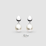 Kit Heath Coast Pebble Pearl Droplet Earrings