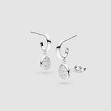 Kit Heath Coast Pebble Glisten Pave Hoop Earrings