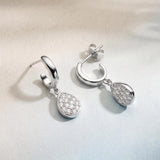 Kit Heath Coast Pebble Glisten Pave Hoop Earrings