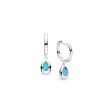Kit Heath Coast Pebble Blue Opal Hoop Earrings
