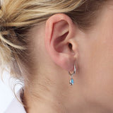 Kit Heath Coast Pebble Blue Opal Hoop Earrings