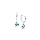 Kit Heath Coast Pebble Blue Topaz Hoop Earrings