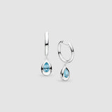 Kit Heath Coast Pebble Blue Topaz Hoop Earrings