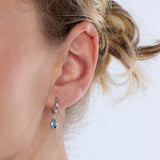Kit Heath Coast Pebble Blue Topaz Hoop Earrings
