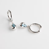 Kit Heath Coast Pebble Blue Topaz Hoop Earrings