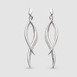 Kit Heath Entwine Twine Twist CZ Drop Earrings