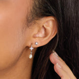 Kit Heath Blossom Flyte Honey Flower Pearl Hoop Earrings