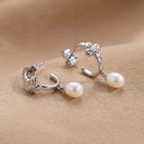 Kit Heath Blossom Flyte Honey Flower Pearl Hoop Earrings
