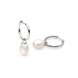 Kit Heath Revival Classic Pearl Hoop Drop Earrings