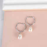 Kit Heath Revival Classic Pearl Hoop Drop Earrings