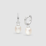 Kit Heath Revival Classic Pearl Glitz CZ Hoop Drop Earrings