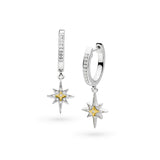 Kit Heath Céleste North Star Golden Two-Tone Hoop Earrings