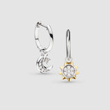 Kit Heath Céleste Sun & Crescent Moon Hoop Earrings