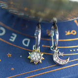 Kit Heath Céleste Sun & Crescent Moon Hoop Earrings