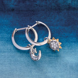 Kit Heath Céleste Sun & Crescent Moon Hoop Earrings