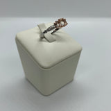 Vintage Design 9ct White Gold Morganite Diamond Trilogy Ring
