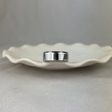 Titanium Silver Inlay Double Band Ring 9mm SALE