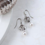 Kit Heath Bevel Trilogy Pearl Drop Earrings