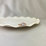 9ct Rose Gold Morganite Diamond Trefoil Ring