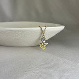 Sterling Silver Gold Plated Little Bird Tanzanite Pearl Necklace SALE