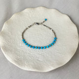 Sterling Silver Handmade Turquoise Stacking Bracelet SALE