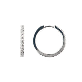 Dew Pave Set CZ Midi Hoop Earrings