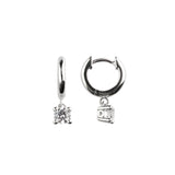 Dew Charm CZ Mini Hoop Earrings