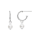 Dew Freshwater Pearl Rope Hoop Earrings