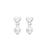 Dew Heart Freshwater Pearl Drop Earrings