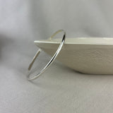 Vintage Design Sterling Silver Plain Half Round Bangle