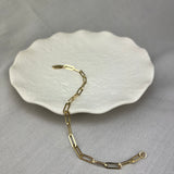 9ct Yellow Gold Paperclip 90 Link Bracelet
