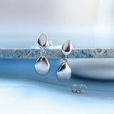 Kit Heath Coast Pebble Twin Drop Earrings