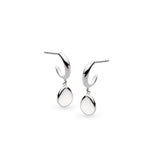 Kit Heath Coast Pebble Semi Hoop Drop Earrings