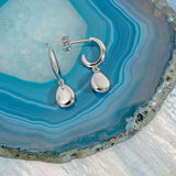 Kit Heath Coast Pebble Semi Hoop Drop Earrings