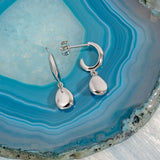 Kit Heath Coast Pebble Hoop Drop Earrings