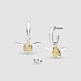 Kit Heath Blossom Flyte Honey Bee Hoop Drop Earrings