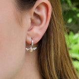 Kit Heath Blossom Flyte Honey Bee Hoop Drop Earrings