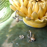 Kit Heath Blossom Flyte Honey Bee Hoop Drop Earrings