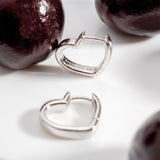 Kit Heath Love Silver Heart Hoop Earrings