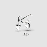 Kit Heath Desire Kiss Mini Heart Hoop Drop Earrings