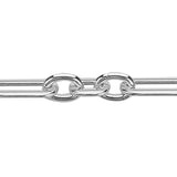 Sterling Silver Hammered Figaro 60 Link Bracelet