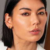 Kit Heath Bevel Unity Golden Huggie Hoop Earrings